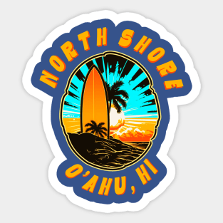 North Shore Oahu,. Hawaii Sticker